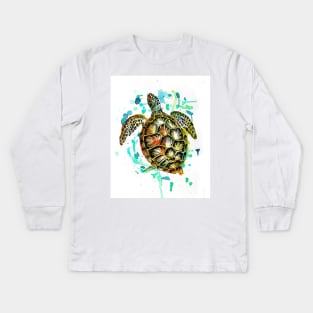 Sea Turtle Image Kids Long Sleeve T-Shirt